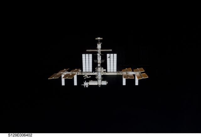 NASA image: View of ISS taken during the STS-129 Approach
