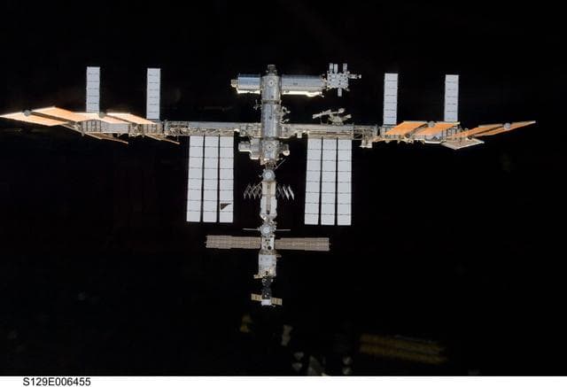 NASA image: View of ISS taken during the STS-129 Approach