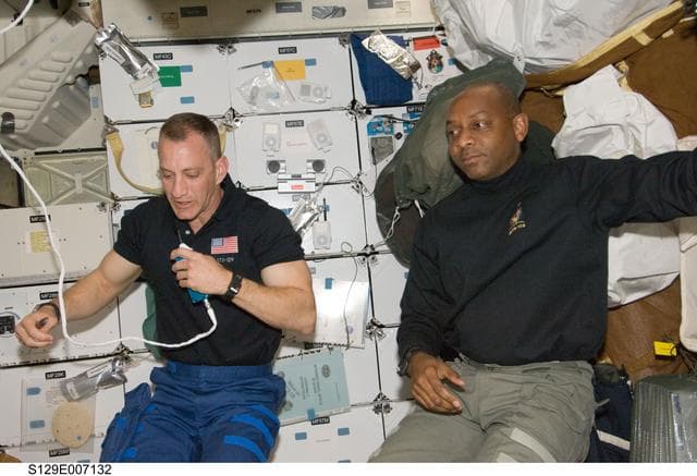 NASA image: STS-129 Crew Members on the Middeck
