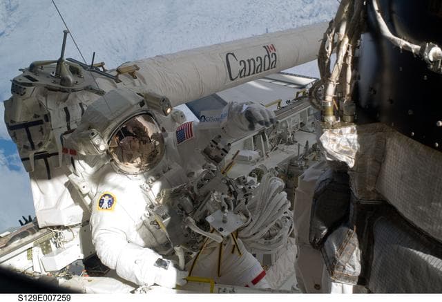 NASA image: View of STS-129 MS2 Bresnik during EVA2