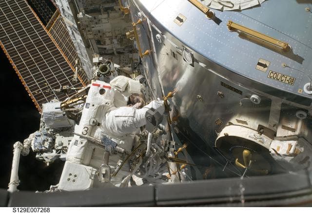 NASA image: View of STS-129 MS2 Bresnik during EVA2