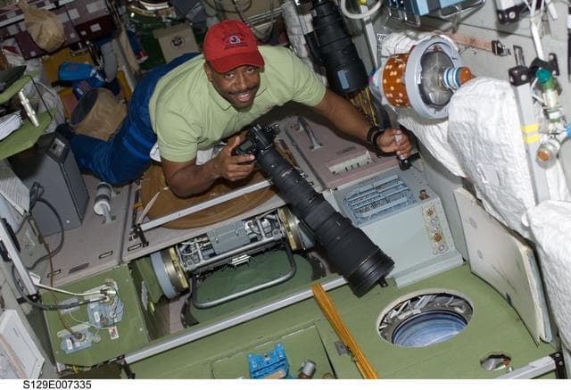 NASA image: STS-129 MS1 Melvin poses for a photo in the SM