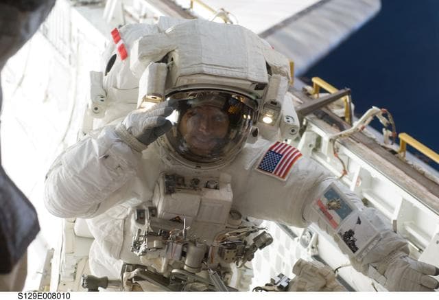 NASA image: View of STS-129 MS2 Bresnik during EVA3