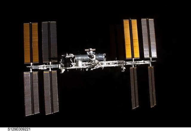 NASA image: Overall view of the ISS taken as Atlantis departs at the end of the STS-129 Mission
