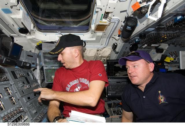 NASA image: STS-129 Crew Members on the Flight Deck
