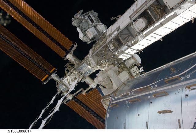 NASA image: Partial View of ISS during STS-130 Docking OPS