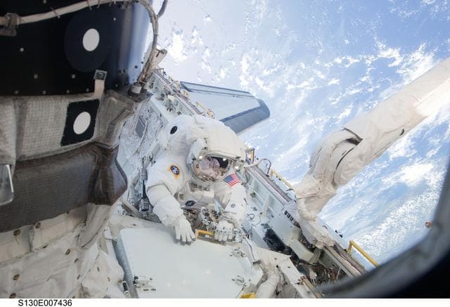 NASA image: Patrick during EVA 1