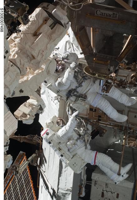 NASA image: Behnken and Patrick during EVA 1