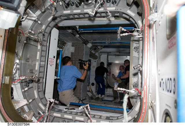 NASA image: Node 3 Hatch Opening