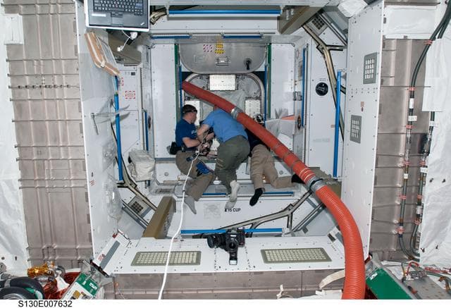 NASA image: Virts and Williams in Node 3