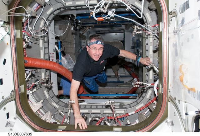 NASA image: Robinson during Node 3 Vestibule Outfitting