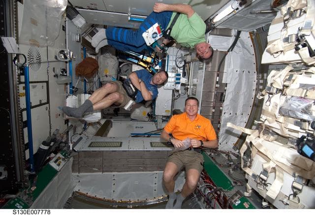NASA image: Patrick, Robinson and Virts in Node 3