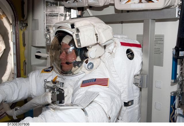 NASA image: Behnken in A/L prior to EVA 2