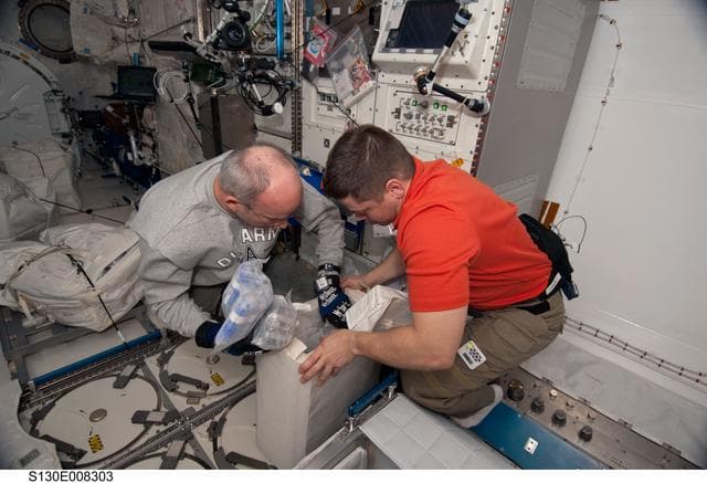 NASA image: Williams and Behnken in Kibo