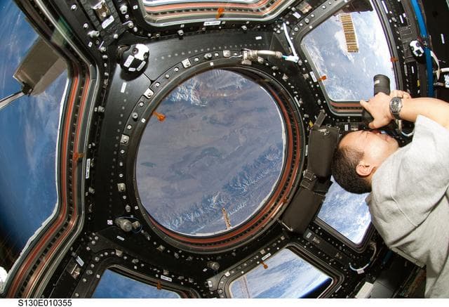 NASA image: Noguchi Takes Photos in the Cupola