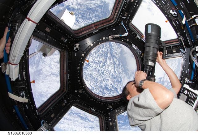 NASA image: Noguchi Takes Photos in the Cupola