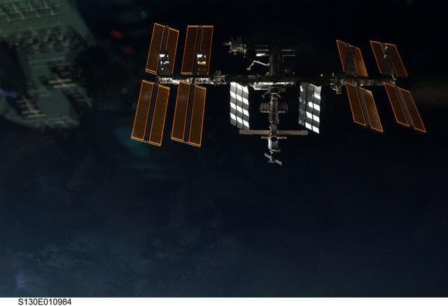 NASA image: Overall View of ISS after Undocking