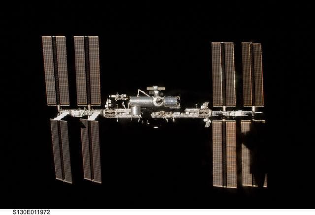 NASA image: Overall View of ISS After STS-130 Undocking