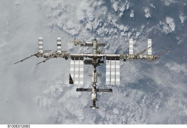 NASA image: Overall View of ISS After STS-130 Undocking