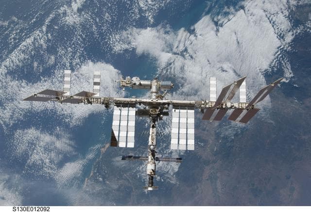NASA image: Overall View of ISS After STS-130 Undocking