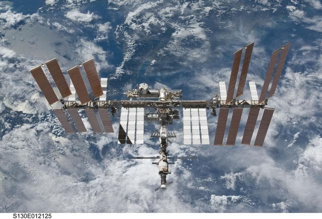 NASA image: Overall View of ISS After STS-130 Undocking