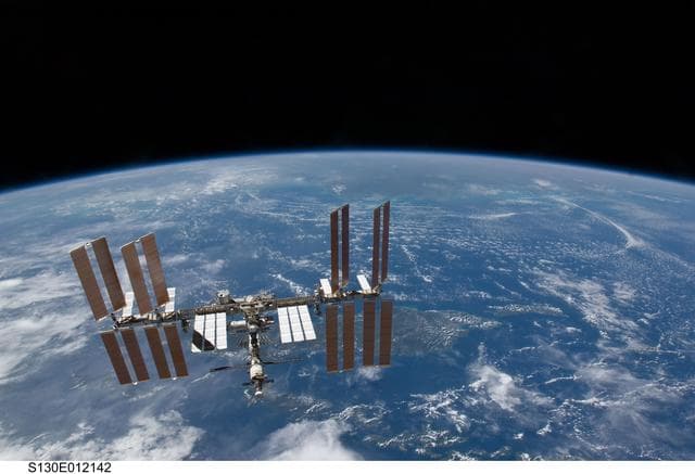 NASA image: Overall View of ISS After STS-130 Undocking