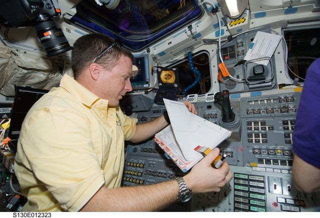NASA image: Virts on Aft FD during STS-130 Undocking OPS