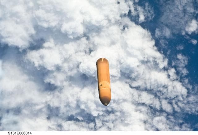 NASA image: External Tank after Separation from Discovery