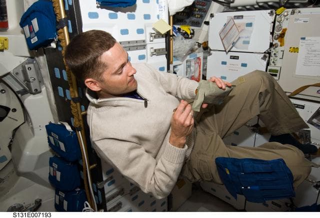 NASA image: James Dutton on Middeck