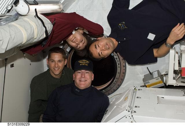 NASA image: Dutton, Yamazaki, Poindexter and Noguchi in JEM