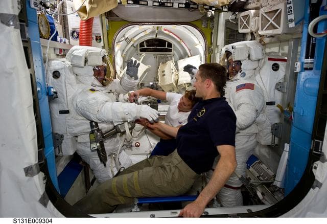 NASA image: STS-131 EVA 3 Prep