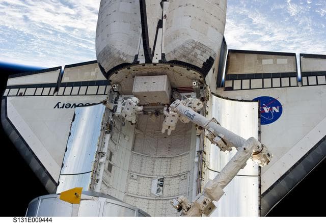NASA image: STS-131 EVA 3 PLB Setup and ATA LMC Install