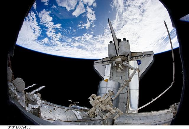NASA image: STS-131 EVA 3 PLB Setup and ATA LMC Install