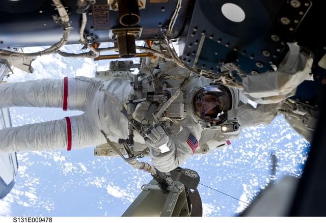 NASA image: Mastracchio on PMA-2