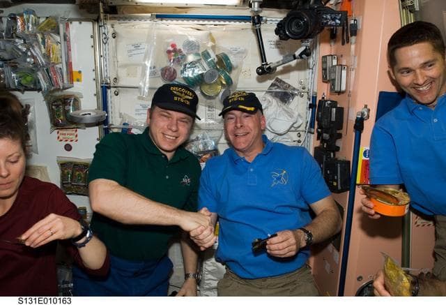 NASA image: Crew Meal in Node 1