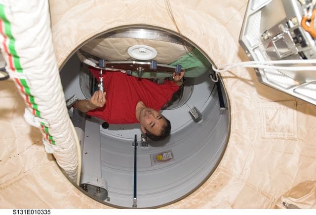 NASA image: Noguchi during STORMM Reflector Relocation