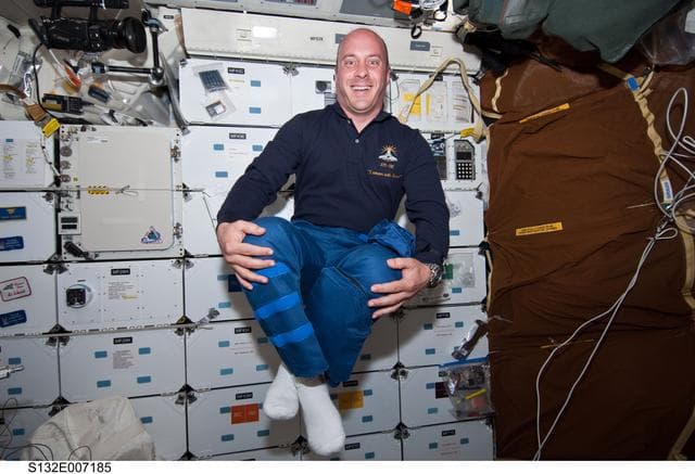 NASA image: Reisman floats in the FWD MDDK during STS-132