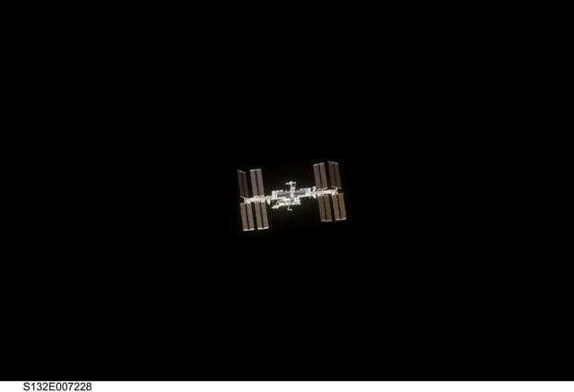 NASA image: ISS during STS-132 Approach