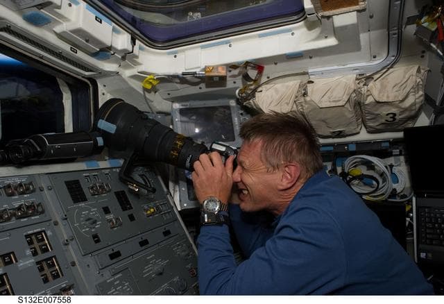 NASA image: Sellers at the aft FD Window during STS-132