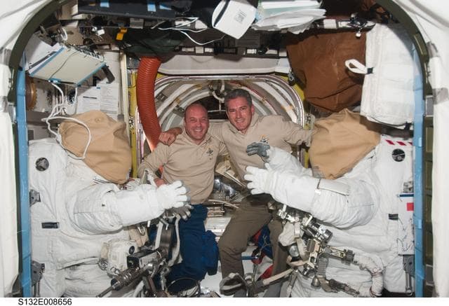 NASA image: Reisman and Good in the A/L during Joint Operations