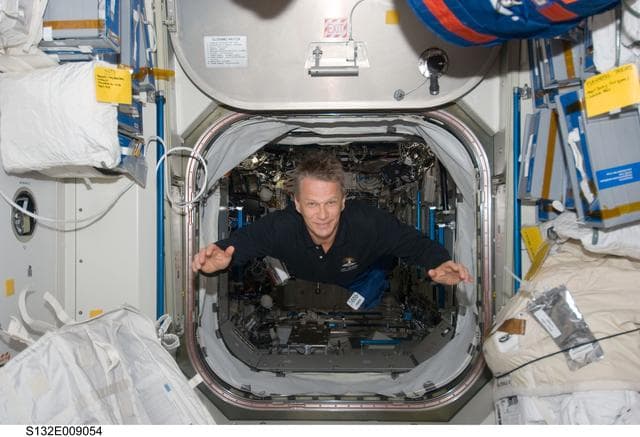 NASA image: Sellers at the Node 2 hatch during Joint Operations