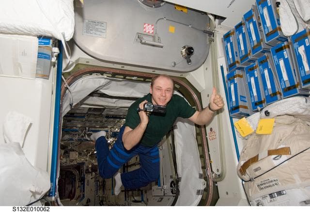 NASA image: Kotov in the Node 1 hatch during Joint Operations