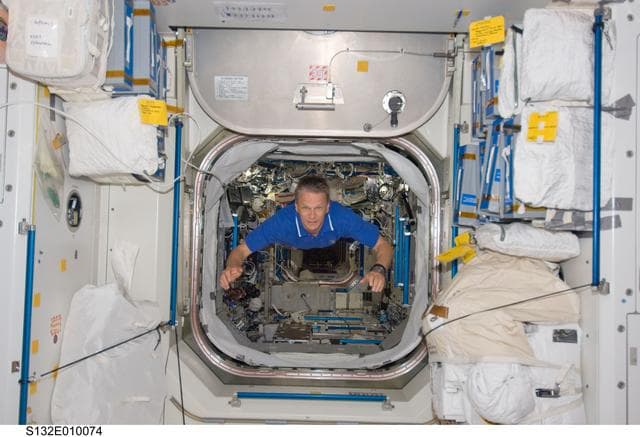 NASA image: Sellers floats into the Node 1 during Joint Operations