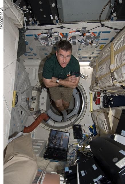 NASA image: Bowen on middeck