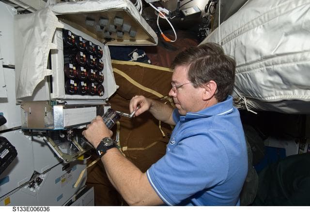 NASA image: Barratt on middeck