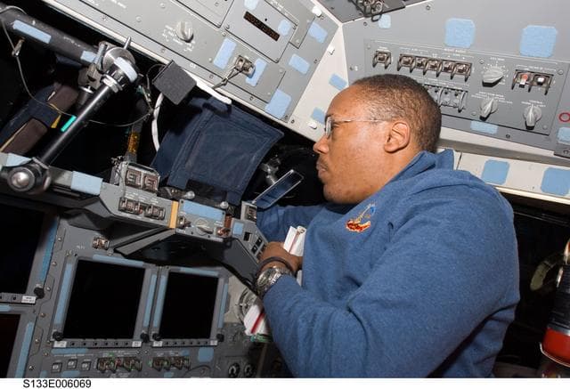NASA image: Drew on flight deck