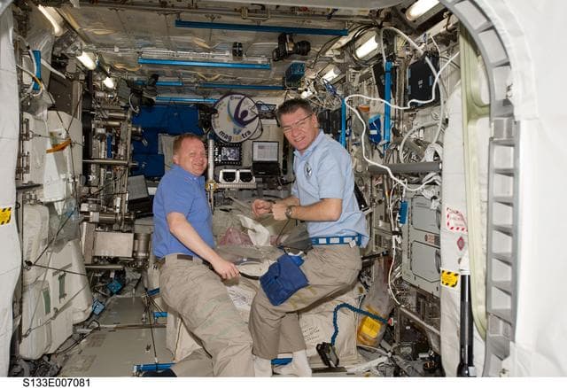 NASA image: Boe and Nespoli in Columbus module