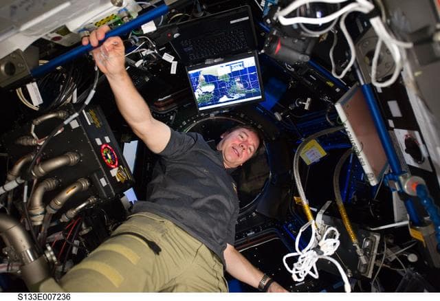 NASA image: Barratt in Cupola