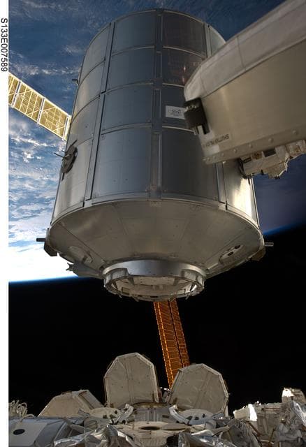 NASA image: View of PMM being transferred to Node 1