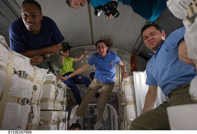 NASA image: STS-133 and Expedition 26 crew enter PMM (Permanent Multipurpose Module)